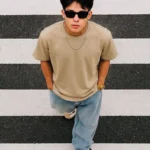 Beige Heavy GSM Cotton Relax Fit T-Shirt