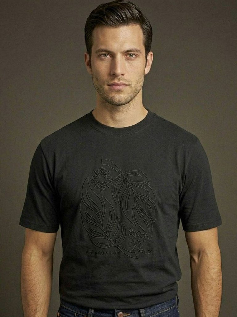 Premium Black Heavyweight Relaxed Fit Tee - Image 4