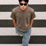 Taupe Heavyweight Boxy Fit Crewneck T-Shirt